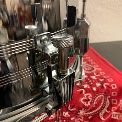 Tama 7006 Swingstar 6.5x14" 8-Lug Steel Snare Drum with SS Upright Strainer 1984 - 1988 - Chrome image 4