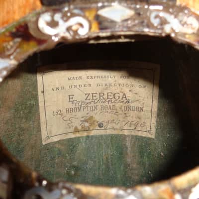 E. Zerega Bowlback Mandolin Brazilian 1900 image 12