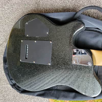 OLP(Music Man) Axis - Black sparkle with gig bag and splitters image 4