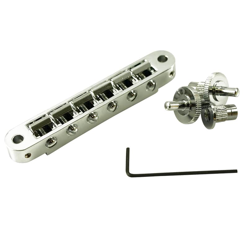TonePros TP6-C Standard Tune-O-Matic Bridge With Small Posts - Chrome image 1