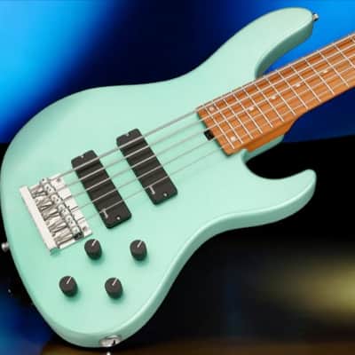 Sadowsky MetroExpress 5-String 24-Fret Modern Bass Roasted Maple Fingerboard 5-String Solid Sage Green Metallic High Polish image 1