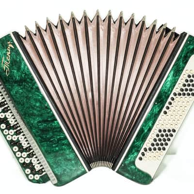 Tenor Bayan Ukraine Chromatic Button Accordion 100 Bass, New Straps and Case, Concertina Stradella B System, Harmonica in Tune, 2726 image 3