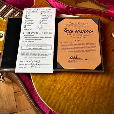2015 Gibson Les Paul 1959 True Historic Murphy Aged Dirty Lemon image 20