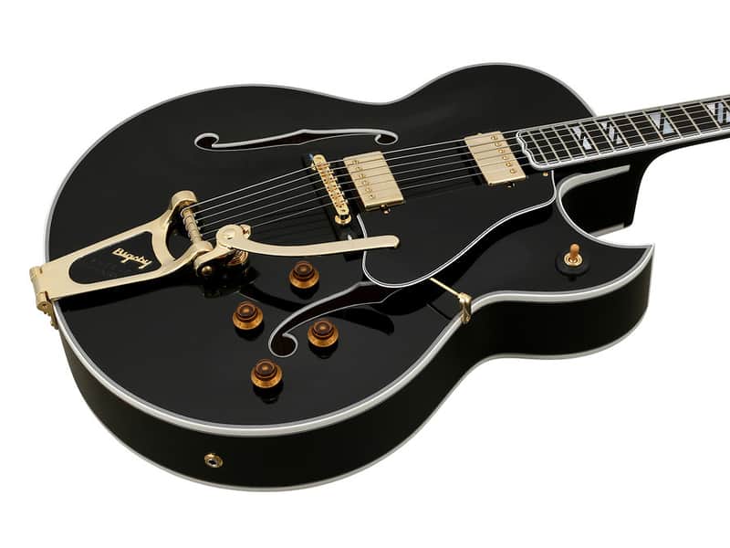 Gibson Custom Shop Super 400 Lamp Black Florentine with Bigsby image 1
