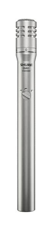 Shure SM81-LC Cardioid Condenser Instrument Microphone for Guitar, Piano, and Cymbals, Includes Swivel Adapter, Attenuator-Switch Lock, Windscreen, Carrying Case, No Cable Included (SM81-LC) image 1
