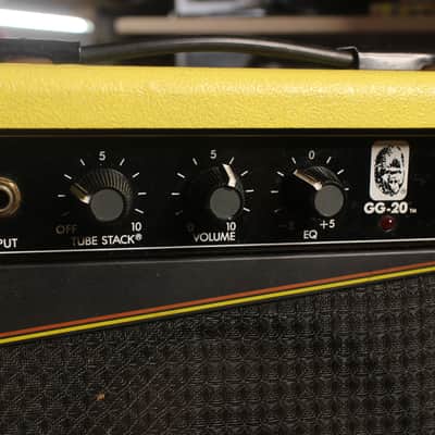 RARE Vintage 1980s Gorilla GG20 Electric Guitar Practice Amp YELLOW image 5
