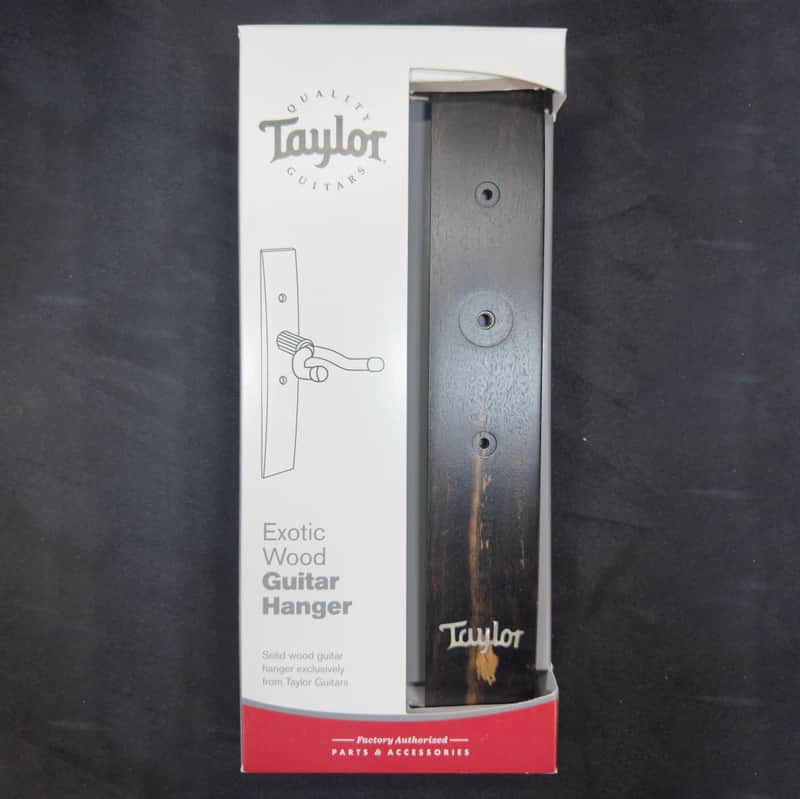 Taylor Ebony Guitar Wall Hanger with Acrylic Taylor Inlay image 1