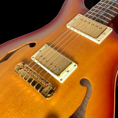 2002 Paul Reed Smith PRS Archtop Thick Hollowbody Artist Package Brazilian w Piezo ~Tobacco Sunburst image 5