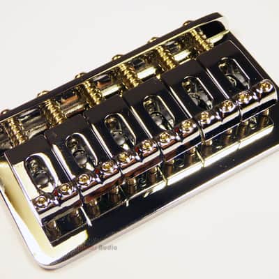 Genuine Fender Stratocaster Strat Hardtail Non-Tremolo Bridge Assembly - CHROME image 3
