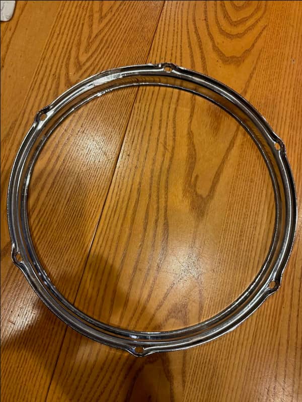 Slingerland Stick Saver Chrome Over Steel Hoop 12"- 6 lug Excellent (#2) image 1