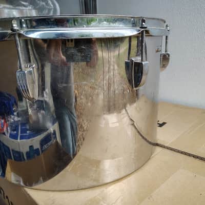 Ludwig 16"(Diameter)x 10(Depth) Stainless Steel Tom 1970's - Stainless Steel image 5