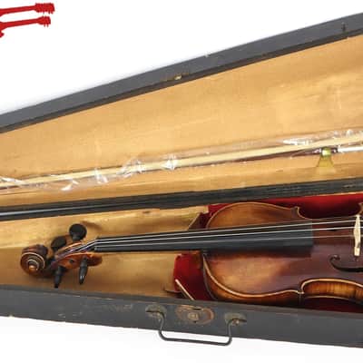 Von Friedrich August Glass Stradivarius 1737 4/4 German Violin w/ Wooden Case image 1