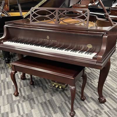 Steinway Model M 5'7" Chippendale Grand Piano 1997 (Restored) - Satin Mahogany image 3
