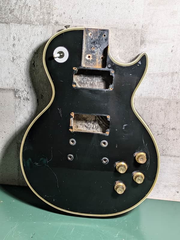 Greco Les Paul Custom Body 70s Matsumoku Made in Japan Black Beauty image 1