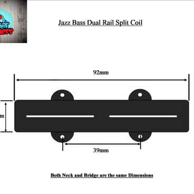 G.M. Split Coil Jazz Bass Rail pickups Alnico 5 image 8