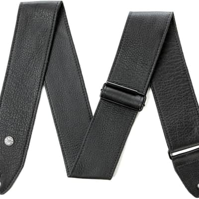 Dunlop BMF15BK 2-1/2" Tri-Glide Leather Guitar Strap - BLACK