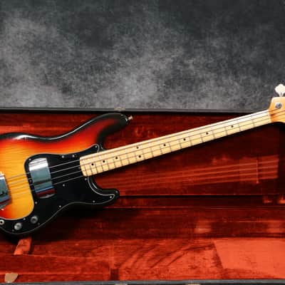 1977 Fender Precision Bass - Sunburst - OHSC image 2