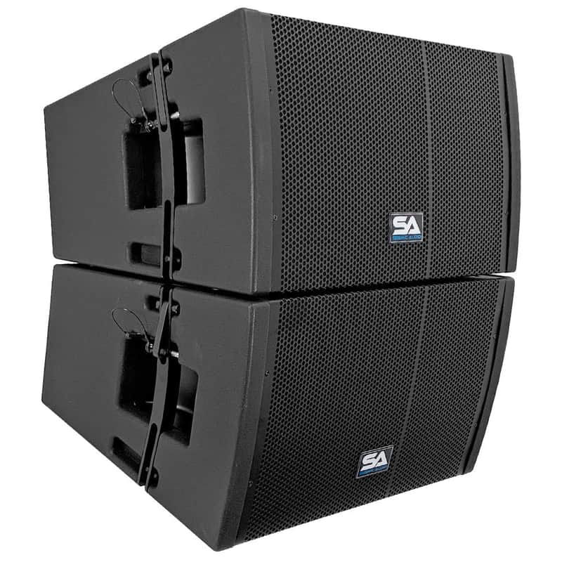 SAXLP-12P - Pair of Passive 12 Inch Line Array Speakers with Dual Compression Drivers image 1