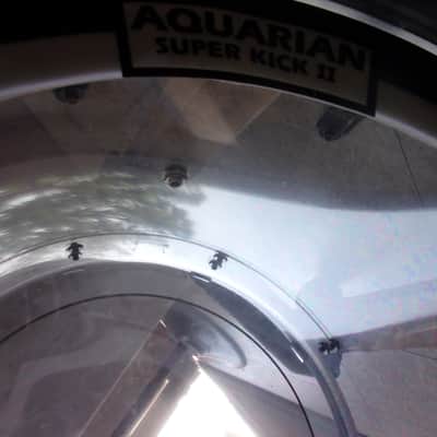 Crush Clear Acrylic 22" x 18" Bass Drum with spider web stress cracks at lugs image 21