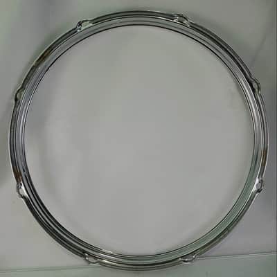 Slingerland 14" 8-Lug Chrome over Brass Stick-Saver Snare Drum/Floor Tom COB Rim/Hoop image 6