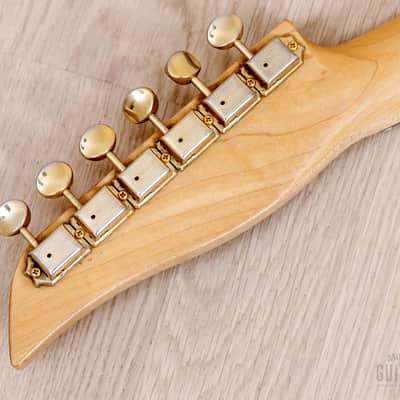 1980s Tokai Blazing Fire Talbo A-100D Vintage Aluminum Body Guitar HH Black, Japan image 5