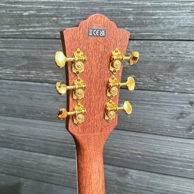 Guild F-250E Deluxe Blonde 6 String Acoustic Electric Guitar - Natural image 9