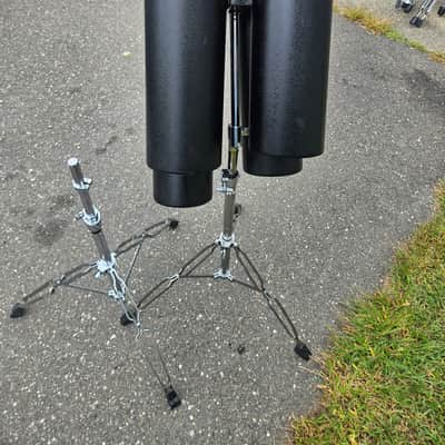 Tama Tama 7850N4L 4-Piece Low-Pitch Octoban Set with Stand (1990s 1990s - Black fibreglass image 1