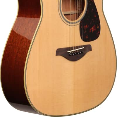 Yamaha FG820 Dreadnought Acoustic Guitar, Solid Spruce Top image 4