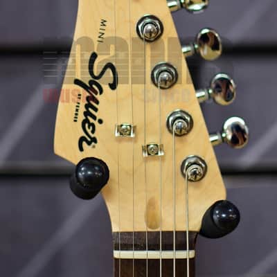 Fender Squier Mini Stratocaster Black Left-Handed Short-Scale Electric Guitar image 4