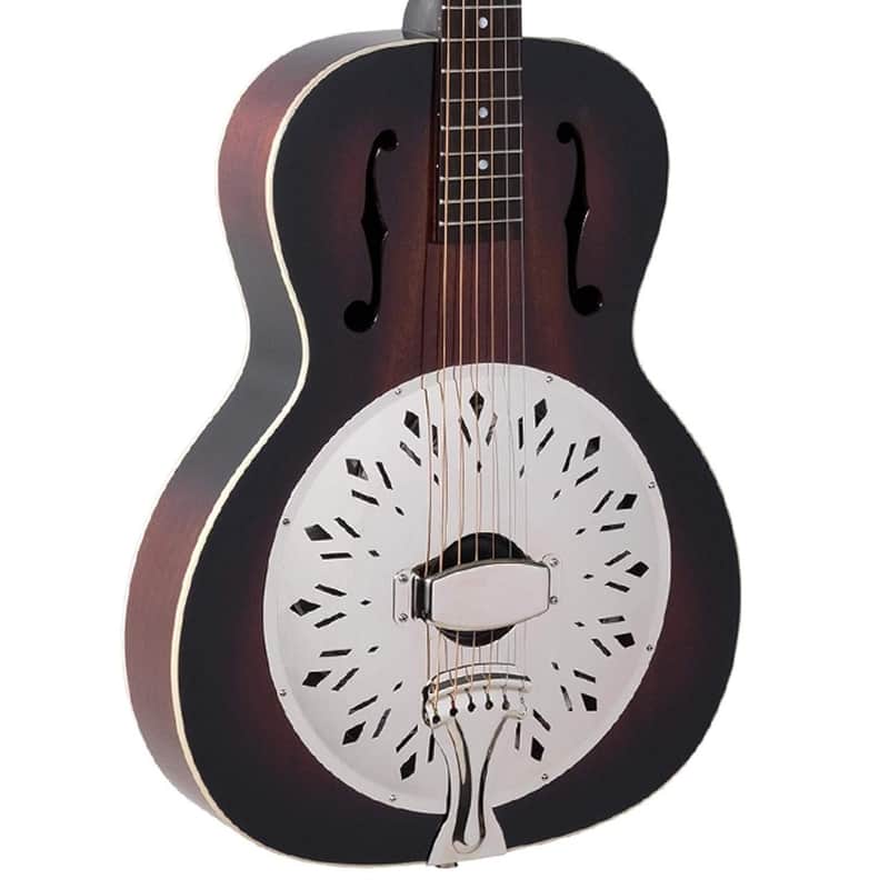 Recording King RR-41E-VS Rattlesnake Wood Body Resonator Guitar with Pickup image 1
