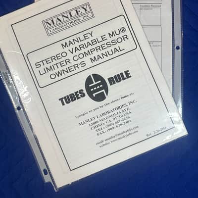 Manley Labs Variable MU Stereo Tube Compressor Limiter Mastering Version 2008 - Purple image 5