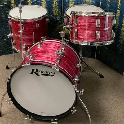 Rogers 12/14/20 Covington red ripple drum set. One of a kind. Vintage build. Video image 1