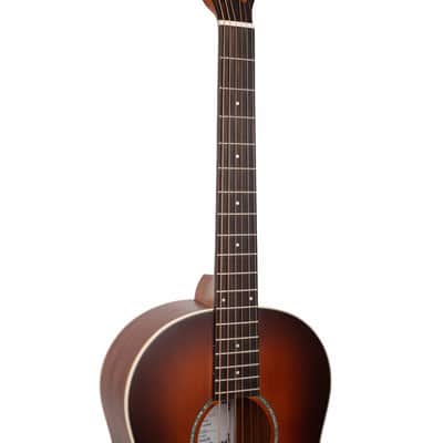 Gold Tone GT-Parlor-BR All Solid Wood Solid Sitka Spruce Top Mahogany Neck 6-String Acoustic-Electric Guitar w/Gig Bag image 7
