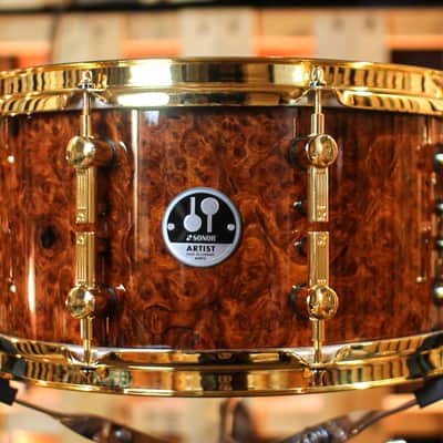 Sonor 13x7 Artist Maple Amboina High Gloss Snare Drum image 1