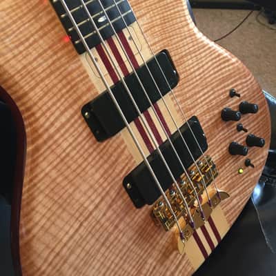 Alembic Mark King Signature Deluxe Balance Custom 5 String Bass 2000 Flame Maple LED's image 1