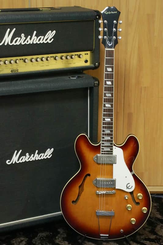 Rare 1989 Epiphone JAPAN MADE Casino Orange Label Vintage sunburst Made in Japan image 1