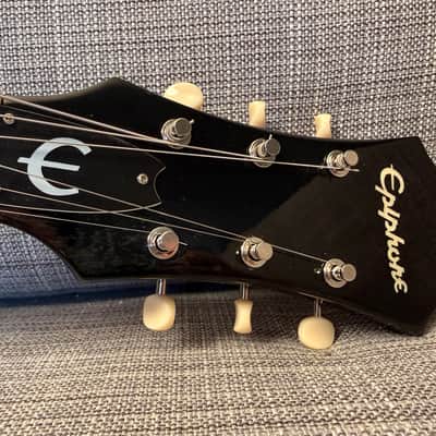 Epiphone Casino Peerless Korea Reissue 2001 Ebony Black with USA Case and Klusons image 4