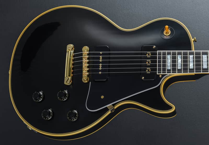Gibson Custom Shop 1954 Les Paul Custom Staple Pickup Reissue - VOS Ebony image 1
