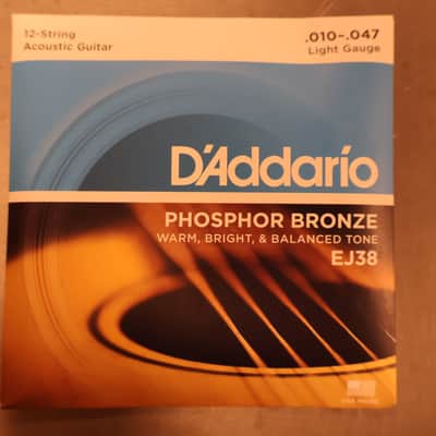 D'addario EJ38 Phosphor Bronze 12 String Light Gauge image 1