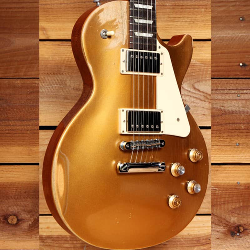 Gibson 2017 Les Paul 60s Tribute Relic Goldtop Frets Just Crowned