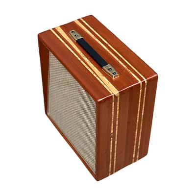 Ashen 112 Custom Guitar Speaker Cabinet Redwood White Stripes (empty) image 3