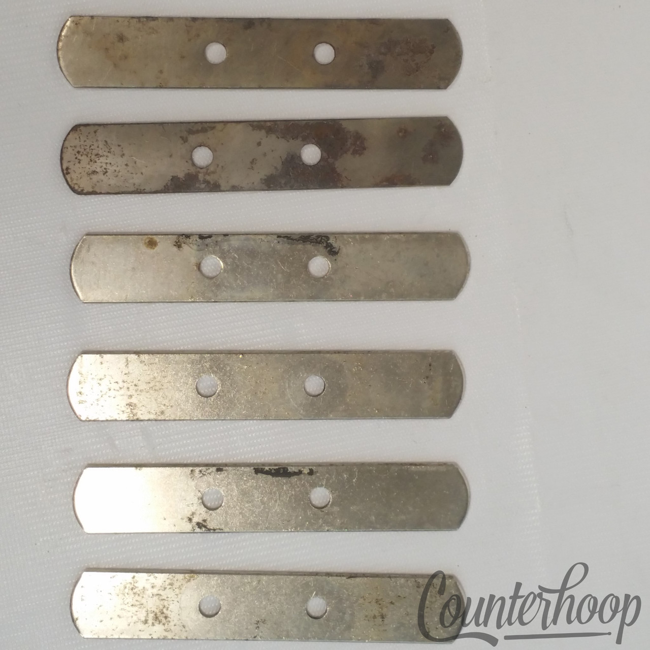 Slingerland/Leedy 6x Timbale Drum Lug Spacers Nickel Washer Brackets Vintage 50s — main photograph