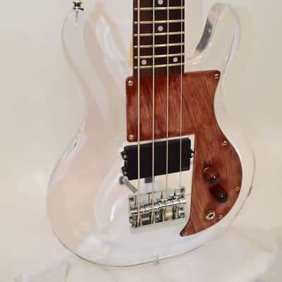 Bad Cat Instruments AC-230 Acrylic Custom 4-String Electric Bass Guitar, Transparent Lucite w/ EMG Pickup image 2