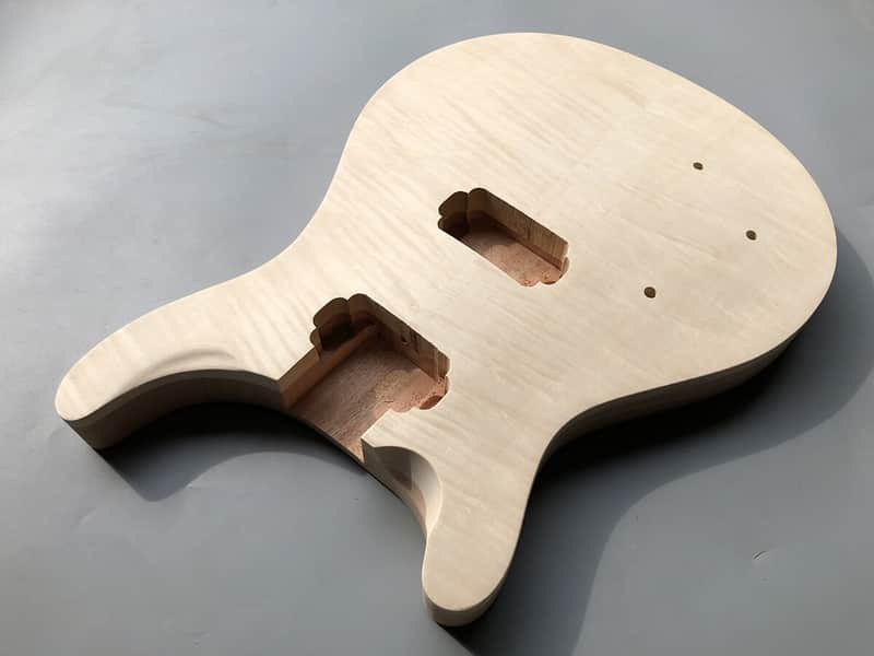 Left Hand Guitar Body Mahogany Flame Maple Veneer Guitar Bodies image 1