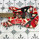 EVH Striped Series Frankie • Red / White / Black Stripes Relic • 2021 • 7.3 lb