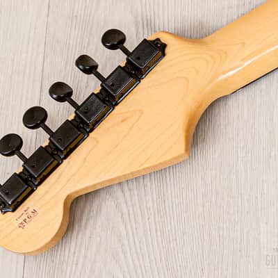 1992 PGM Moon ST-225B S-Style Superstrat Ash & Ebony w/ Lacquer Finish, Bartolini, Case & Tags image 5