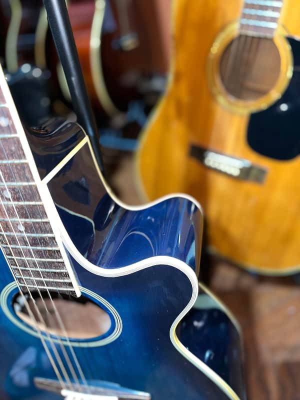 1990s Aria - Elecord FET 500 Blue Burst - Acoustic Electric Guitar