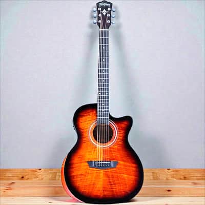 Washburn G12FCE Comfort Series Grand Auditorium Acoustic-Electric Guitar Sunburst image 2