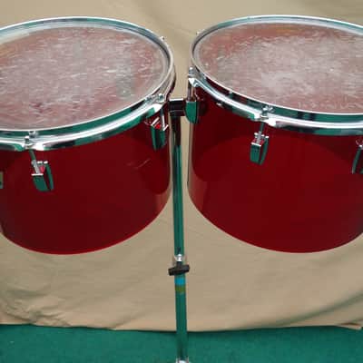 LUDWIG VISTALITE 70's VINTAGE CONCERT TOM RED 13" XLNT~ONE DRUM ONLY image 3