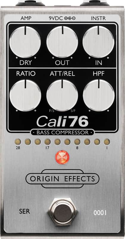 Origin Effects Cali76 Bass Compressor Bass Effects Pedal, Silver image 1